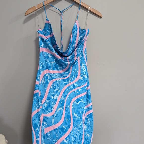 Urban Outfitters  Another Girl Pool Halter Slip Dress Small BNWT Festival Swim - Picture 7 of 13
